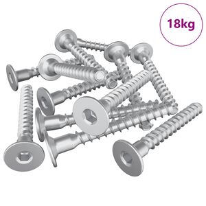 vidaXL Confirmat-Schrauben 5000 pcs Silber Metall