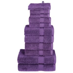 vidaXL 12 tlg. Premium-Handtuch-Set SOLUND Lila 600 g/m&sup2;