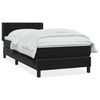 vidaXL Boxspringbett mit Matratze Schwarz 80x220 cm Samt