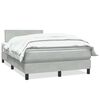 vidaXL Boxspringbett mit Matratze Hellgrau 120x210 cm Samt