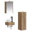 vidaXL Badezimmerschrank-Set 4 pcs Artisan-Eiche 43 x 16 x 62,5 cm