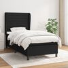 vidaXL Boxspringbett mit Matratze Schwarz 80x200 cm Stoff