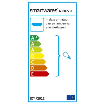 Smartwares Deckenleuchte 20x20x10 cm Schwarz