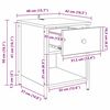 vidaXL Nachttisch mit Schubladen Altholz 40 x 42 x 50 cm Holzwerkstoff