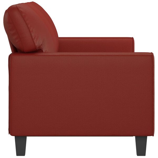 vidaXL 3-Sitzer-Sofa Weinrot 180 cm Kunstleder