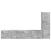 vidaXL TV-Schrankset Wandmontiert 3 pcs Beton Grau Holzwerkstoff