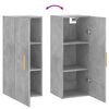 vidaXL Wandschrank Betongrau 34,5x34x90 cm