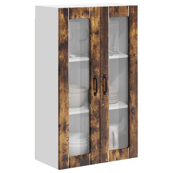 vidaXL K&uuml;chenwandschrank mit T&uuml;r Ger&auml;ucherte Eiche 60 x 31 x 100 cm