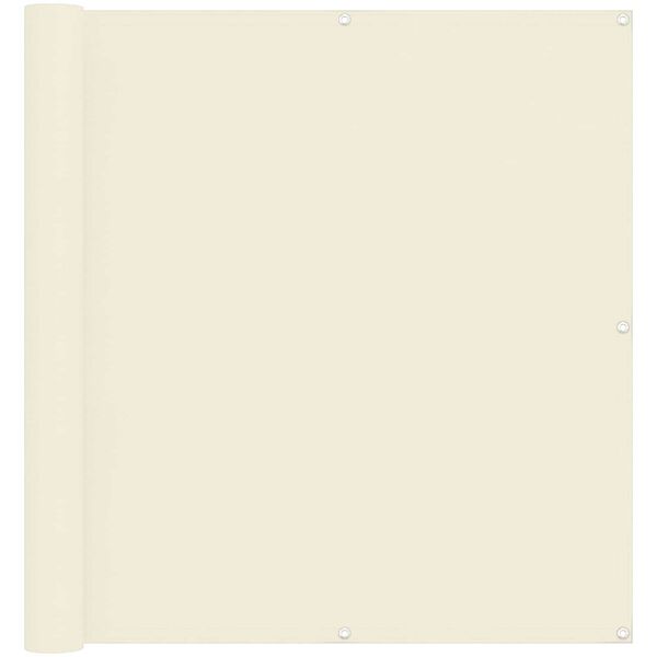 vidaXL Balkonsichtschutz Creme 110 x 800 cm Oxford-Stoff
