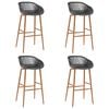 vidaXL Barhocker 4 Stk. Grau