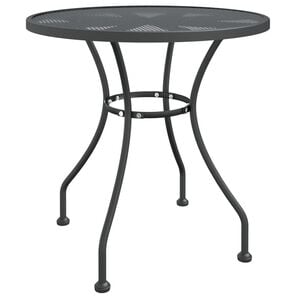 vidaXL Gartentisch &Oslash;80x72 cm Streckmetall Anthrazit