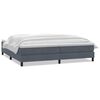 vidaXL Boxspringbett mit Matratze Dunkelgrau 200x210 cm Samt