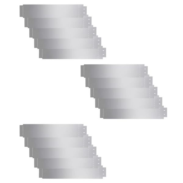 vidaXL Rasenkanten 15 Stk. Verzinkter Stahl 100 x 20 cm