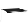 vidaXL Markise Manuell Einziehbar 500x350 cm Anthrazit