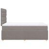 vidaXL Boxspringbett mit Matratze Taupe 120x190 cm Stoff