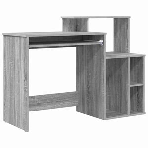 vidaXL Schreibtisch Graues Sonoma 120,5 x 44 x 88,5 cm Holzwerkstoff
