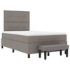 vidaXL Boxspringbett mit Matratze Taupe 120 x 190 cm Stoff