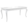 vidaXL Esstisch 179x89x81 cm Hochglanz-Wei&szlig;