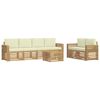 vidaXL Outdoor-Sofagarnitur 7 Stk. Wei&szlig; und Creme Polyester