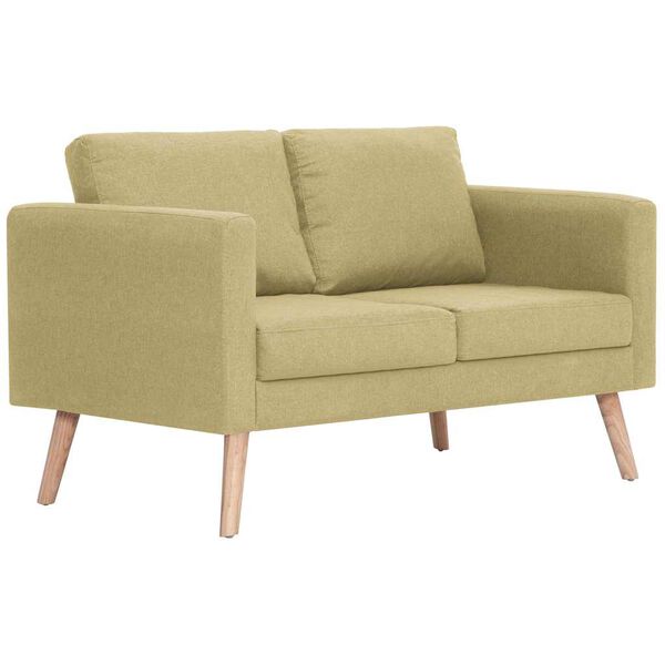 vidaXL 2-Sitzer-Sofa Stoff Grün