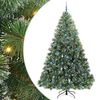 vidaXL K&uuml;nstlicher Weihnachtsbaum mit 300 LEDs Gr&uuml;n 240 cm PE und PVC