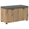 vidaXL Flurbank mit Kissen mit Speicher Artisan-Eiche 80 x 46 x 46 cm