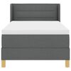 vidaXL Boxspringbett mit Matratze Dunkelgrau 80 x 200 cm Stoff