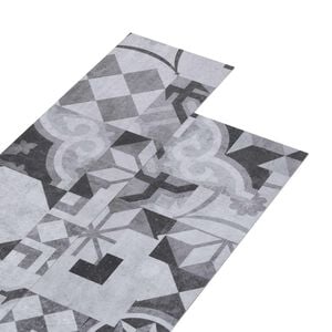 vidaXL Selbstklebende PVC-Bodenplanken Graues Muster 30,5 x 61 cm