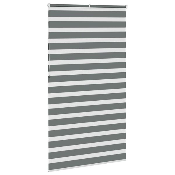 vidaXL Doppelrollo Dunkelgrau 120x230 cm Stoffbreite 115,9 cm Polyester