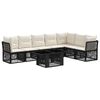 vidaXL Gartensofa-set 8 stk. Schwarz Poly-Rattan