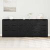 vidaXL Sideboard 3 pcs Schwarz Eichen-Optik 181 x 30 x 70 cm