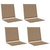 vidaXL Sitz- und R&uuml;ckenkissen 4 pcs Taupe 47 x 45 x 2 cm Polyester