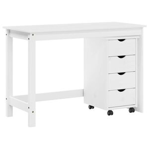 vidaXL Schreibtischschrank-Set 2 stk. Wei&szlig; Massives Kiefernholz