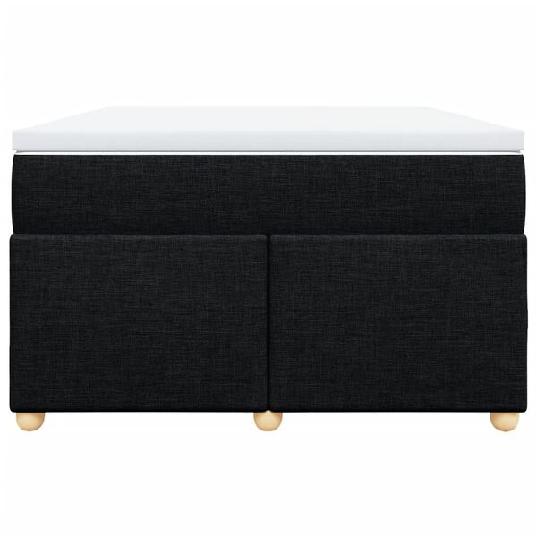 vidaXL Boxspringbett mit Matratze Schwarz 120x190 cm Stoff
