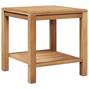 vidaXL Couchtisch mit Speicher Braun 45 x 45 x 45 cm Massivholz Teak