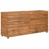 vidaXL Hochbeet 150x40x72 cm Teak Altholz und Stahl