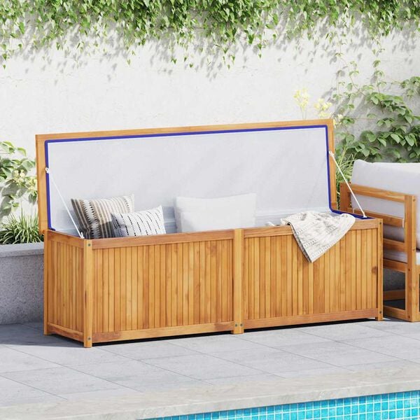 vidaXL Gartenbox 175x50x55 cm Massivholz Teak