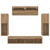 vidaXL TV-Schrankset Wandmontiert 6 pcs Artisan-Eiche Holzwerkstoff