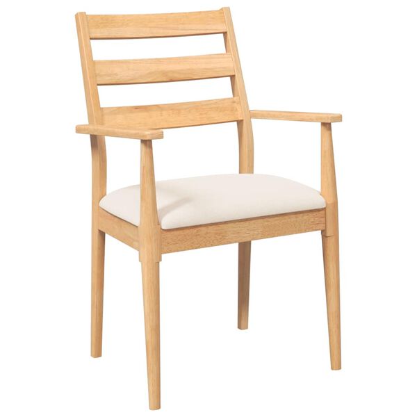 vidaXL Esszimmerst&uuml;hle mit Kissen 2 Stk. Massivholz Gummibaum