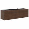 vidaXL Pflanzk&uuml;bel mit 3 T&ouml;pfen 2 Stk. Braun 105x30x32 cm Poly Rattan