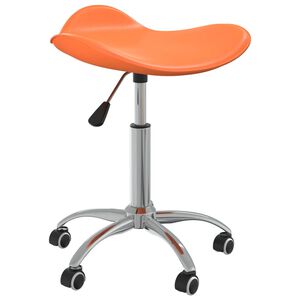 vidaXL Friseur Rollhocker Orange Kunstleder
