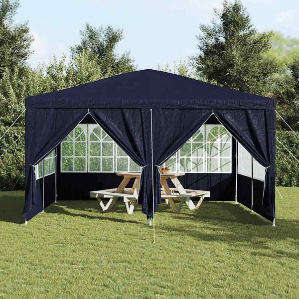 vidaXL Party-Zelt Blau 400 x 400 x 266 cm Polyethylen
