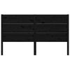 vidaXL Kopfteil Schwarz 126x4x100 cm Massivholz Kiefer