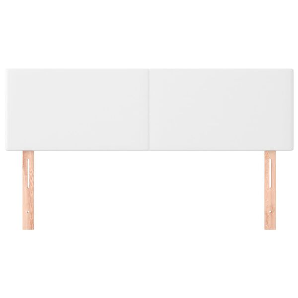 vidaXL Kopfteile Wei&szlig; 144x5x78/88 cm Kunstleder
