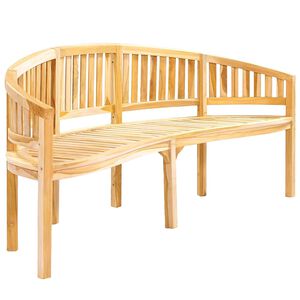 vidaXL Bananenbank 200 cm Massivholz Teak