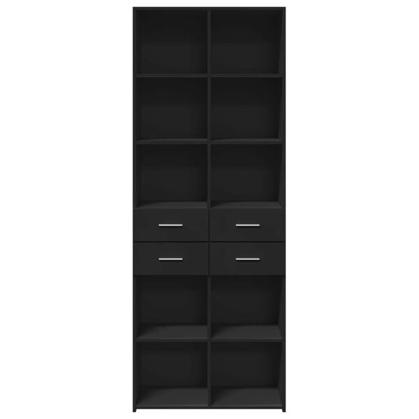 vidaXL Highboard Schwarz 70x42,5x185 cm Holzwerkstoff