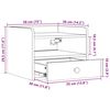 vidaXL Nachttisch Wachsbraun 38 x 36 x 29,5 cm Massivholz Kiefer