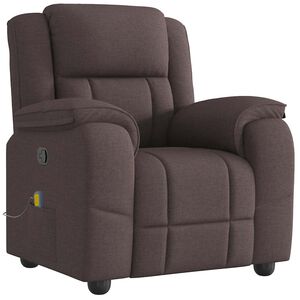 vidaXL Massagesessel Dunkelbraun Stoff