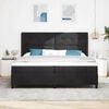 vidaXL Boxspringbett mit Matratze Schwarz 200 x 200 cm Samt