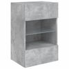 vidaXL TV-Wandschrank mit LED-Leuchten Betongrau 40x30x60,5 cm